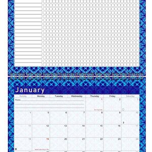 2027 Monthly Desktop/Wall Calendar/Planner - Habit Tracker - (Edition #017)